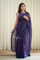 Blueberry Cheese Cake - Blue Mangalagiri Plain Cotton Saree - CS-26