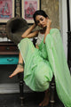 Beautiful - Light Green Mangalagiri Plain Cotton Saree - CS-10