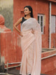 Magician - Peach Mangalagiri Plain Cotton Saree - CS-15