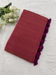 Attractive - Red Mangalagiri Plain Cotton Saree - PC-43