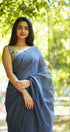 Beautiful - Blue Mangalagiri Plain Cotton Saree - CS-17