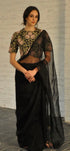 Beautiful - Black Mangalagiri Plain Cotton Saree - PC-56