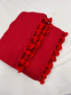 Bubblegum - Red Mangalagiri Plain Cotton Saree - PC-45