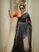 Beautiful - black Mangalagiri Plain Cotton Saree - PC-54
