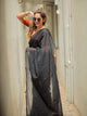 Beautiful - black Mangalagiri Plain Cotton Saree - PC-54
