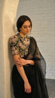Beautiful - Black Mangalagiri Plain Cotton Saree - PC-56