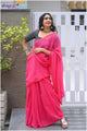 Marvels - Pink Mangalagiri Plain Cotton Saree - CS-06