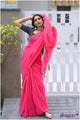 Marvels - Pink Mangalagiri Plain Cotton Saree - CS-06