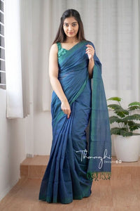 Salvia - Rama Mangalagiri Plain Cotton Saree - CS-25