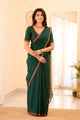 Catchy - Green Mangalagiri Plain Cotton Saree - PC-52