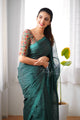 Angelica -Green Mangalagiri Plain Cotton Saree