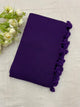 Attractive - Purple Mangalagiri Plain Cotton Saree - PC-42