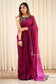 Magic - Pink Mangalagiri Plain Cotton Saree