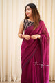 Magic - Pink Mangalagiri Plain Cotton Saree