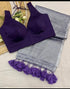Beautiful - purple Mangalagiri Plain Cotton Saree - PC-39