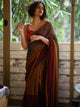 Multicolor Mulmul Cotton Saree With Tassels