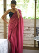 Pink Soft Mulmul Cotton Simple Saree With Tassels