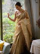 Golden Zari Saree With Blouse Piece