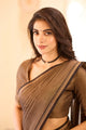 Beautiful - Brown Mangalagiri Plain Cotton Saree - PC-53